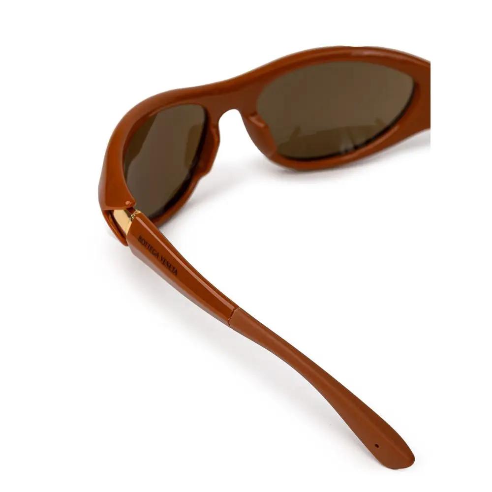 Lunettes de soleil Bottega Veneta en acétate marron