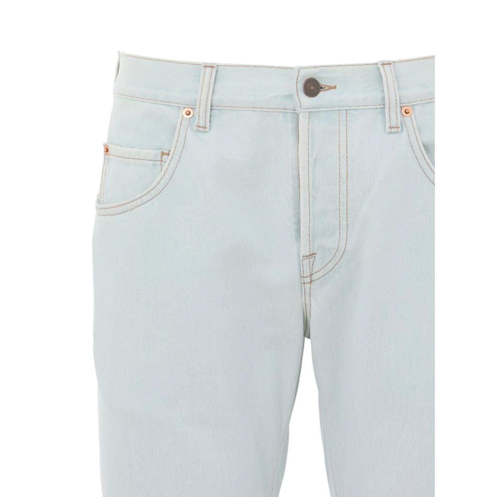 Gucci Blue Cotton Relaxed Fit Jeans by Gucci