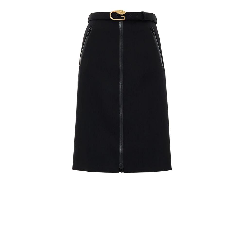 Gucci Black Wool Midi Skirt by Gucci