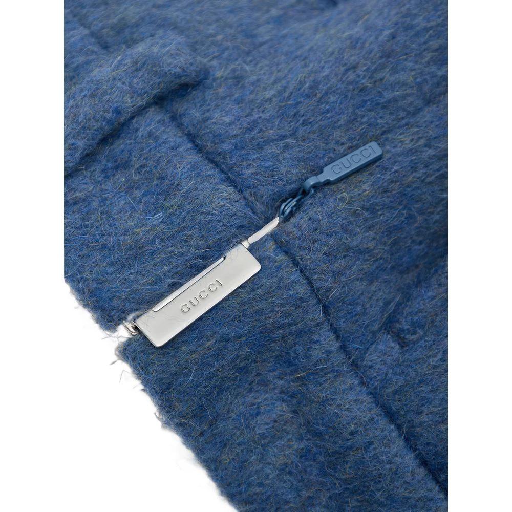 Short en laine et mohair bleu femme – Gucci short tailleur élégant