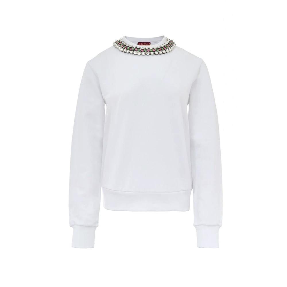 Gucci White Cotton Sweatshirt by Gucci