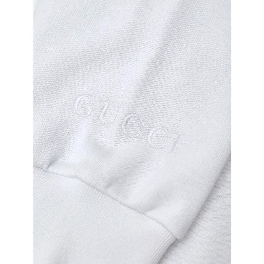 Gucci White Cotton Sweatshirt by Gucci
