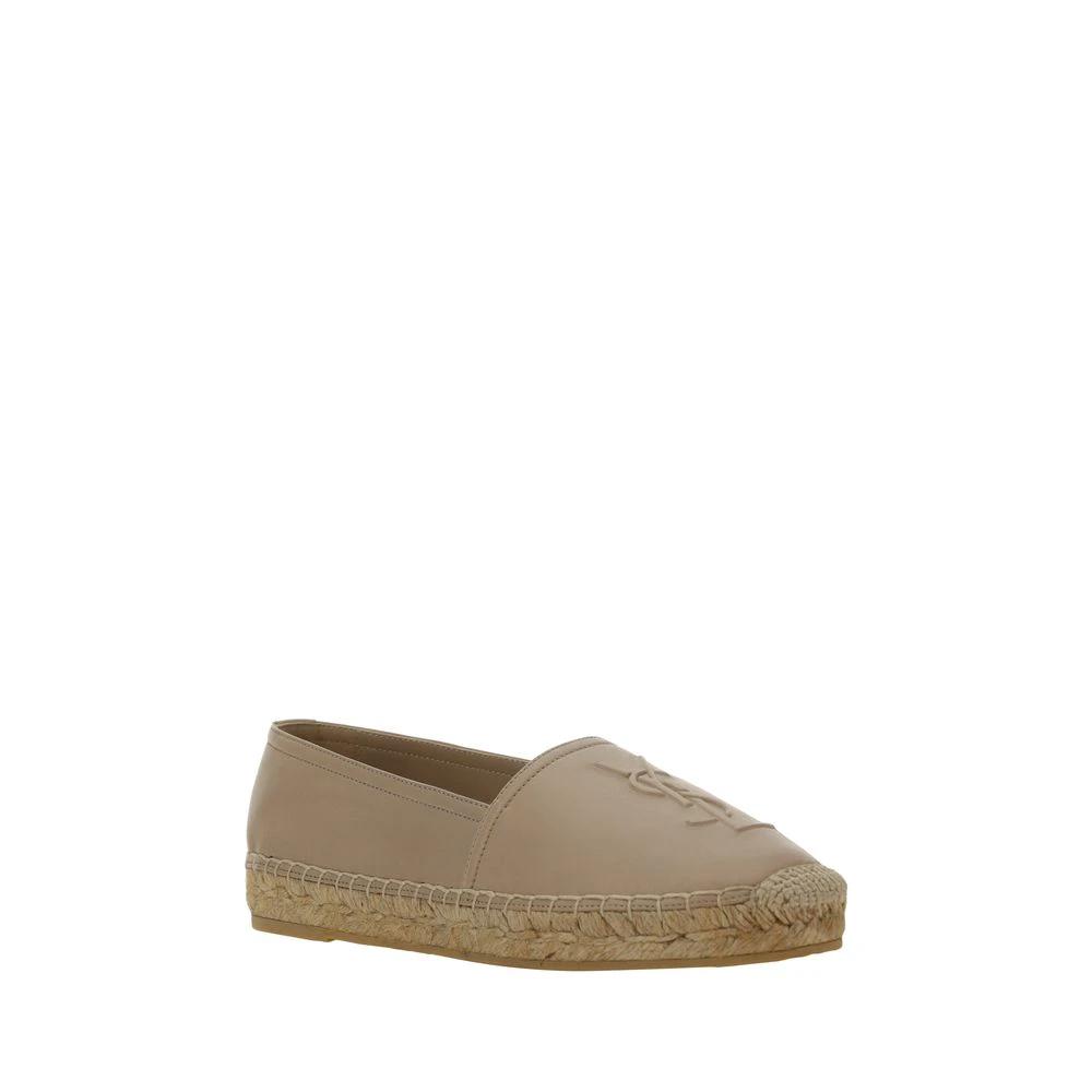 Saint Laurent Brown Lamb Ovis Aries Aries Espadrilles by Saint Laurent