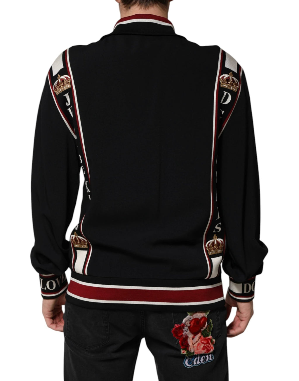 Dolce & Gabbana Black DG King Full Zip Sweatshirt Sweater by Dolce & Gabbana