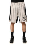 Dolce & Gabbana Off White Polyester DG Logo Sweatshorts Shorts by Dolce & Gabbana
