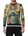 Dolce & Gabbana Tropical Heart Crown Silk Pullover Sweater by Dolce & Gabbana