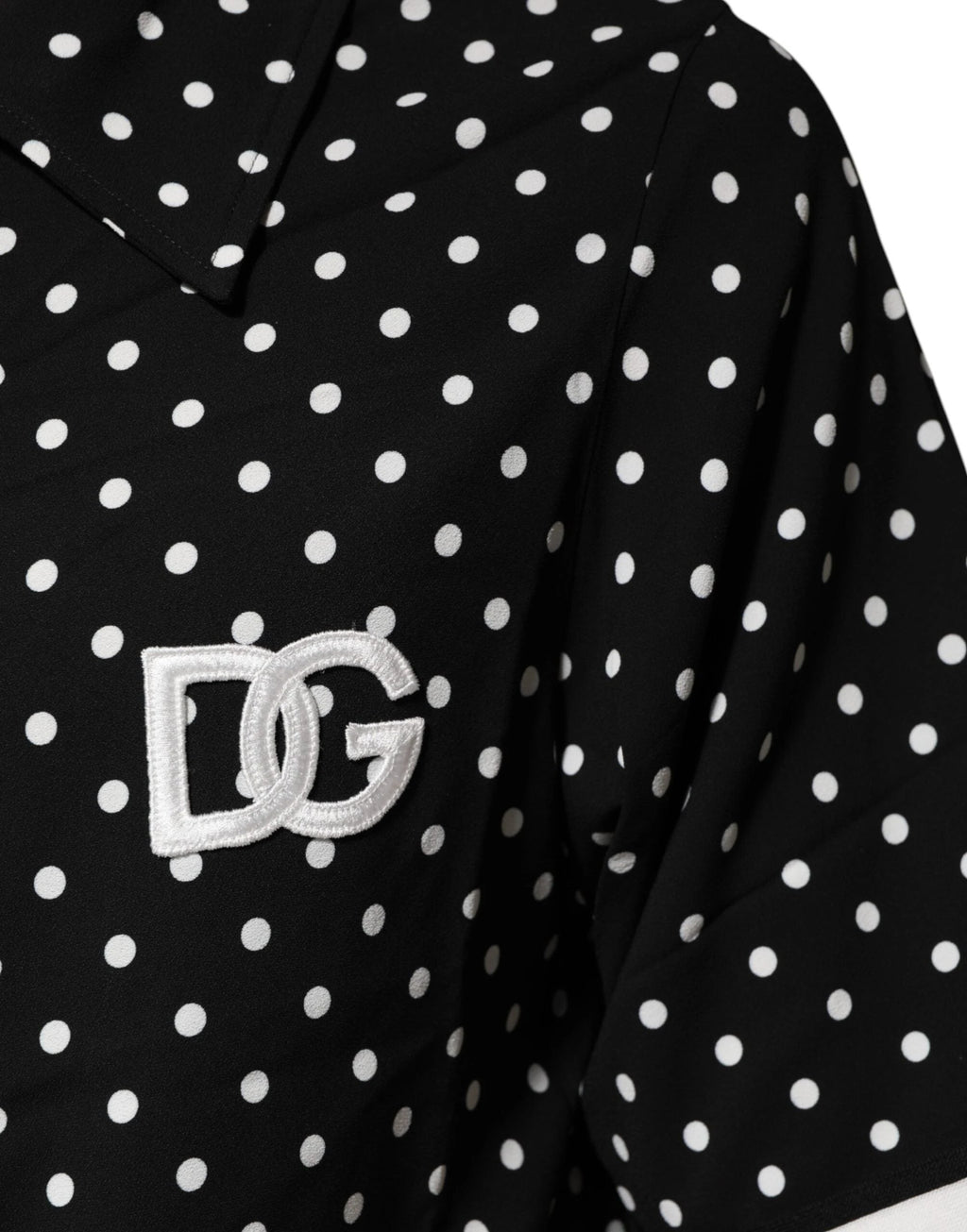 Dolce & Gabbana Black Polka Dot Short Sleeves Collared Polo T-shirt by Dolce & Gabbana