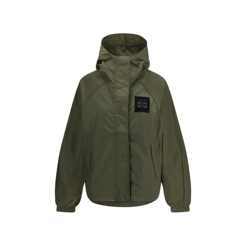 Ganni Bicolor Nylon Shell Jacket