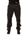 Dolce & Gabbana Brown Cotton Stretch Cargo Men Trouser Pants by Dolce & Gabbana