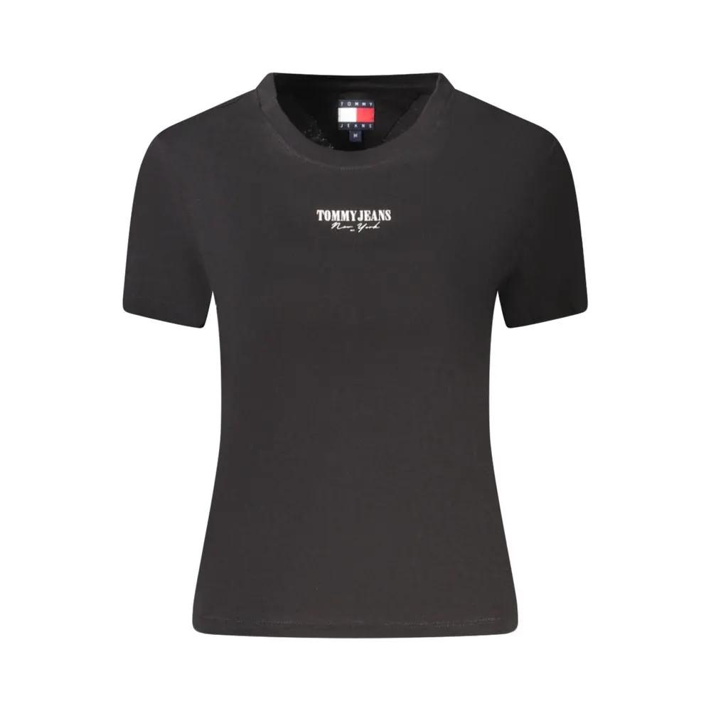 T-shirt Tommy Hilfiger noir en coton pour femme
