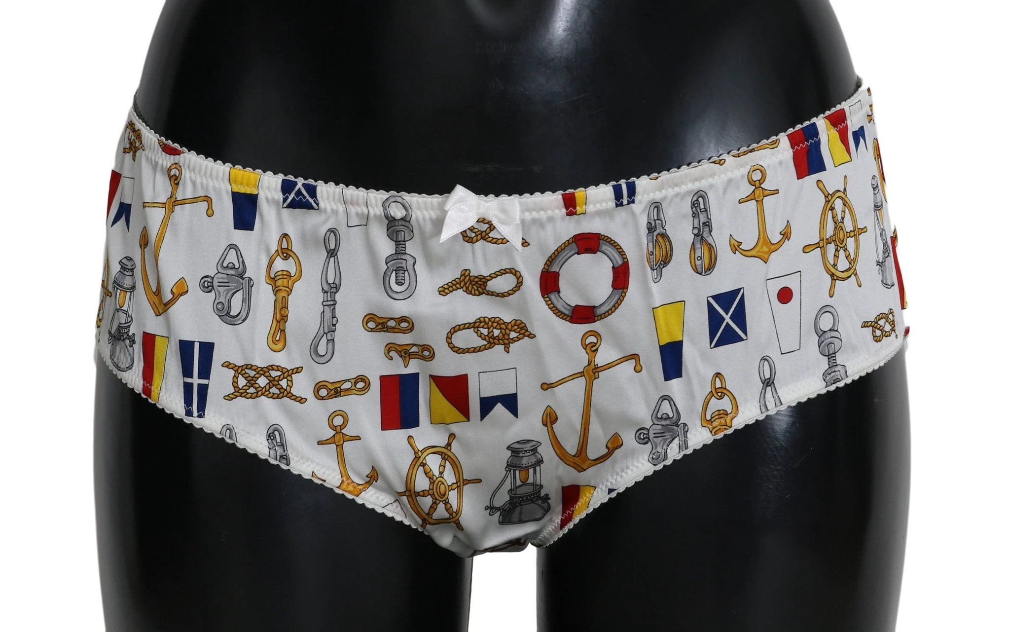 Dolce & Gabbana Underwear Sailor Print Silk Bottoms by Dolce & Gabbana