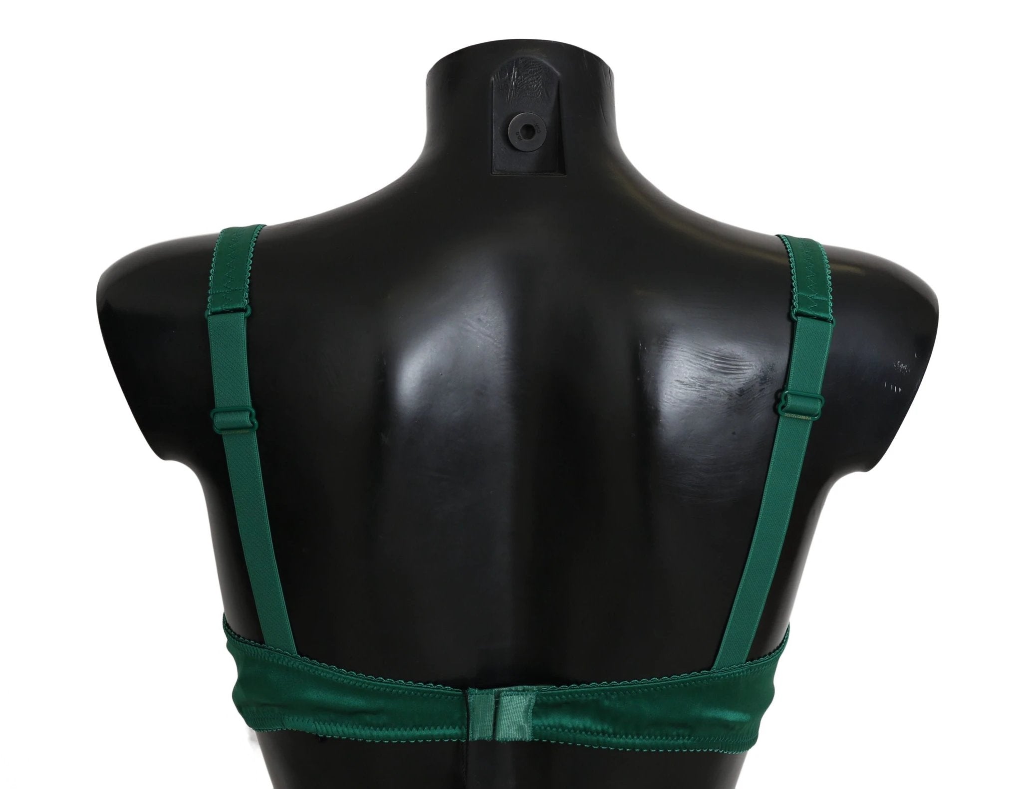 Dolce & Gabbana Green Silk Stretch Floral Lace Bra Underwear by Dolce & Gabbana