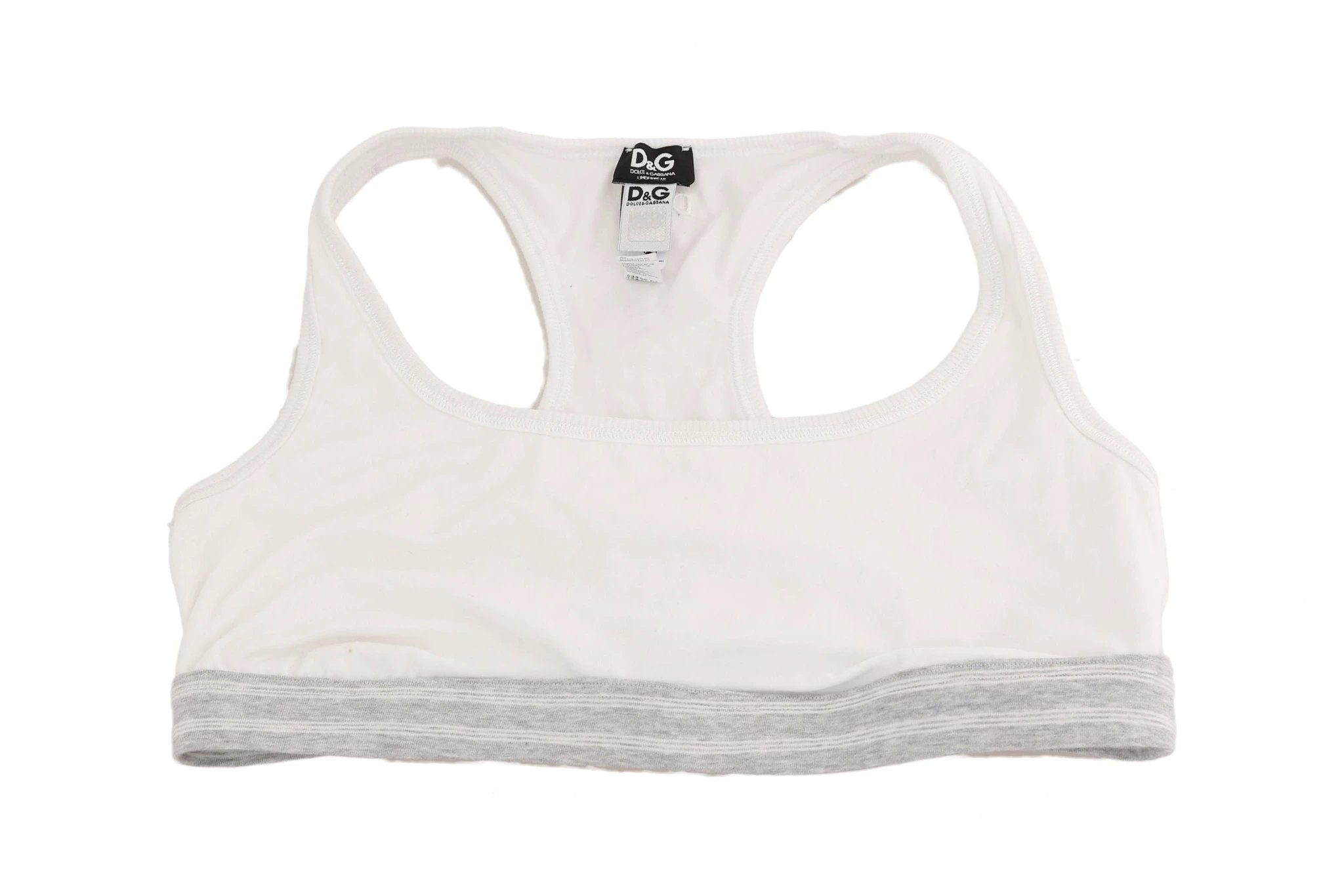 Dolce & Gabbana White Cotton Sport Stretch Bra Underwear by Dolce & Gabbana