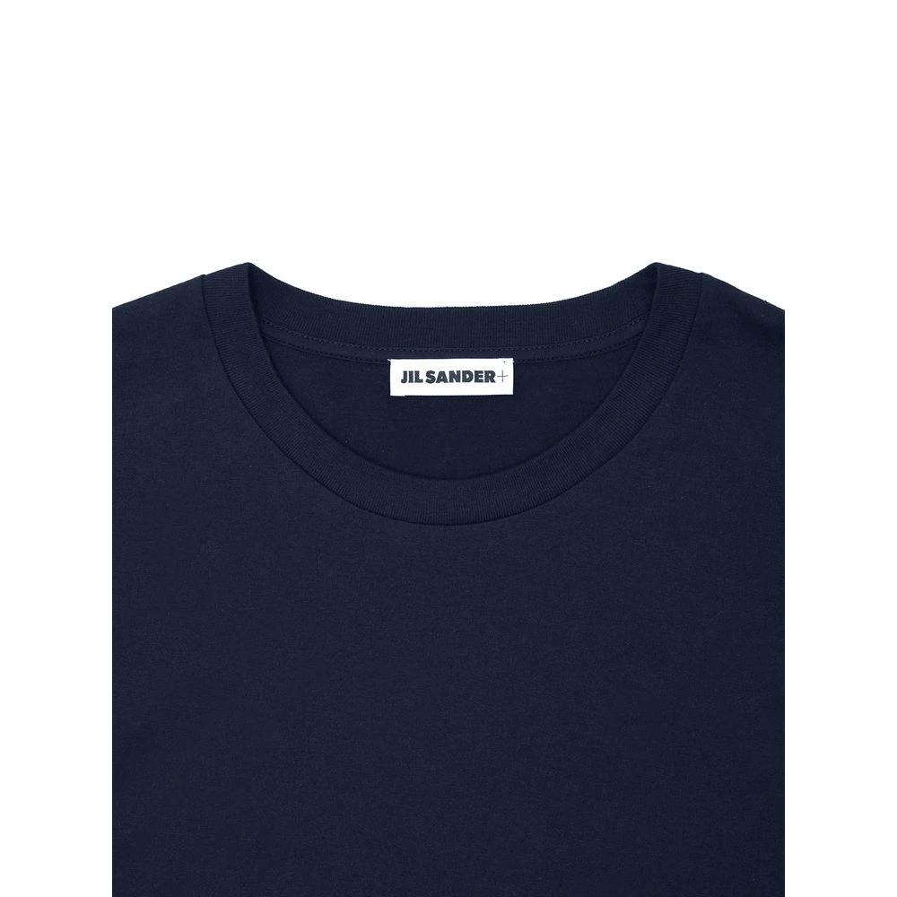 Women’s Blue Long Sleeve T-Shirt – Jil Sander Cotton Cashmere Logo Top