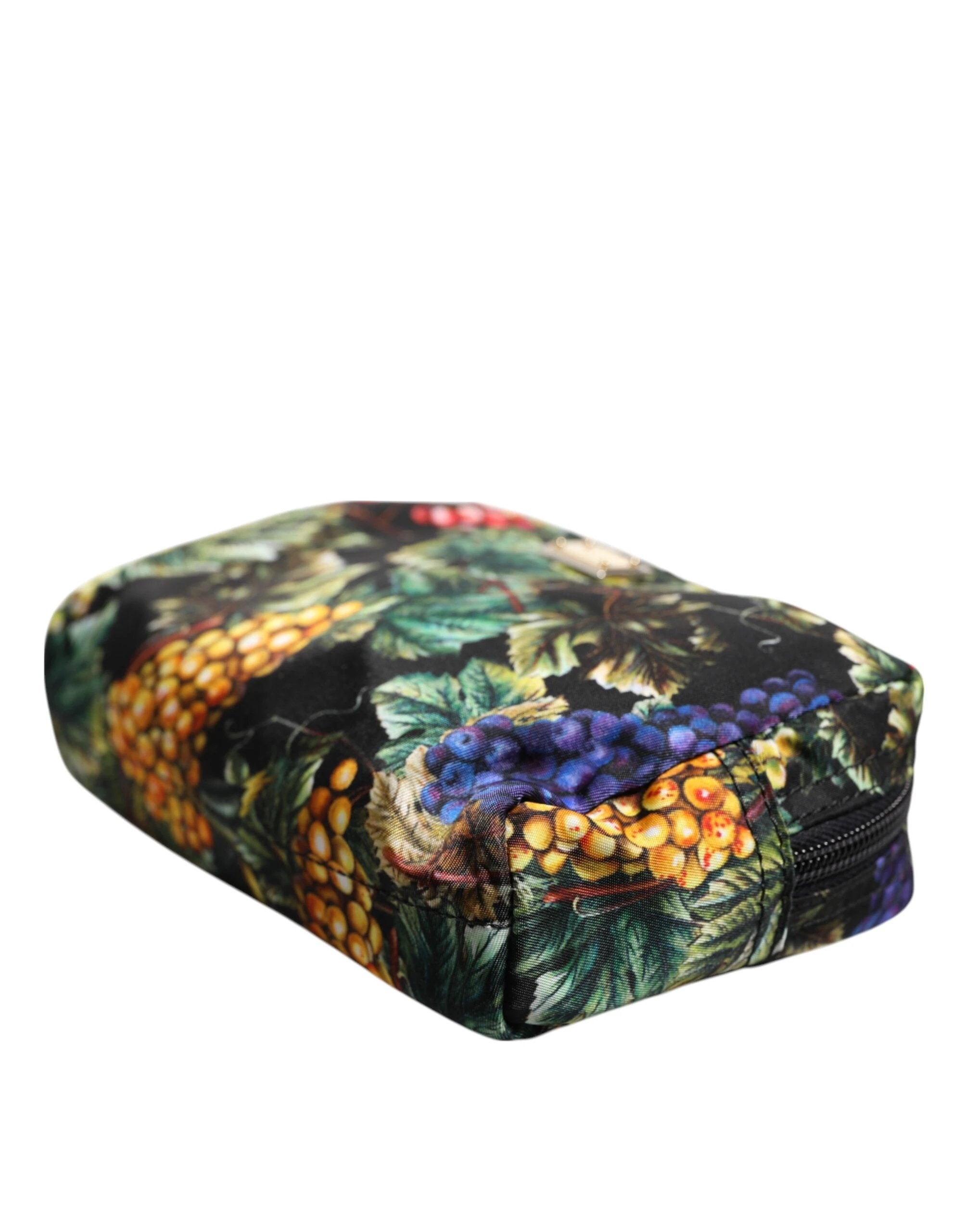 Dolce & Gabbana Multicolor Grape Print Clutch Logo Plaque Pouch Bag by Dolce & Gabbana