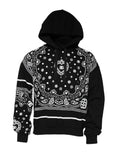 Sweat-shirt à capuche Dolce &amp; Gabbana noir avec bandana pour homme