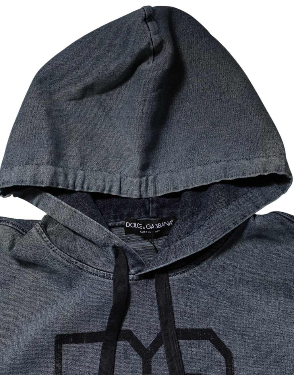 Dolce & Gabbana Blue Cotton Blend Hooded Sweatshirt Sweater by Dolce & Gabbana