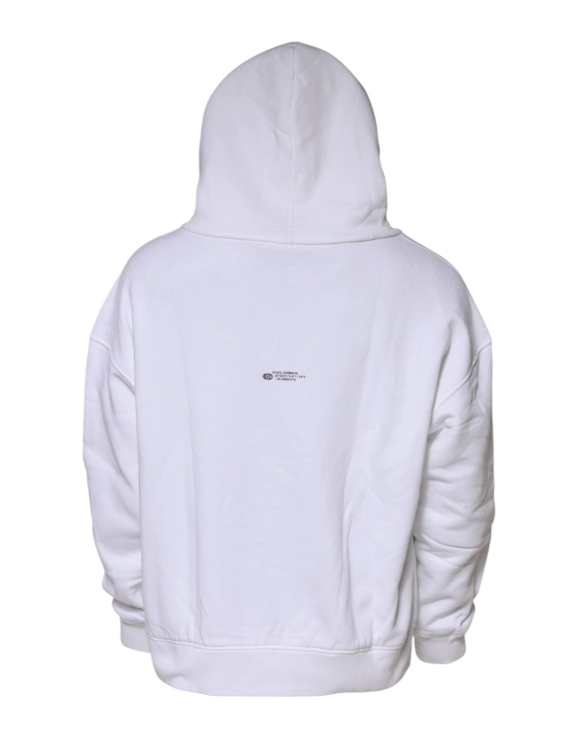 Dolce & Gabbana White DG Vib3 Hooded Men Sweatshirt Sweater by Dolce & Gabbana