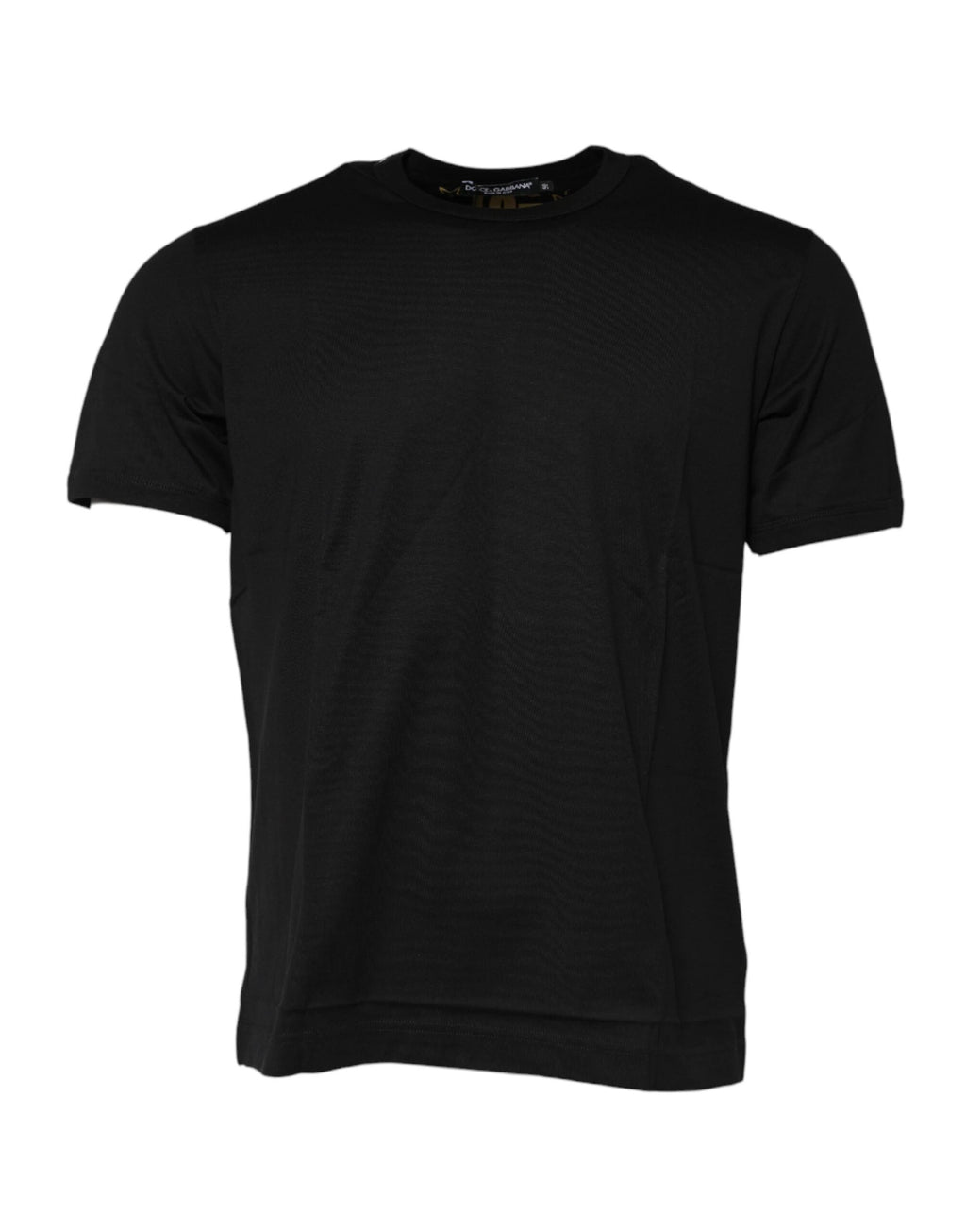 Dolce & Gabbana Black Cotton Logo Print Crew Neck T-shirt by Dolce & Gabbana