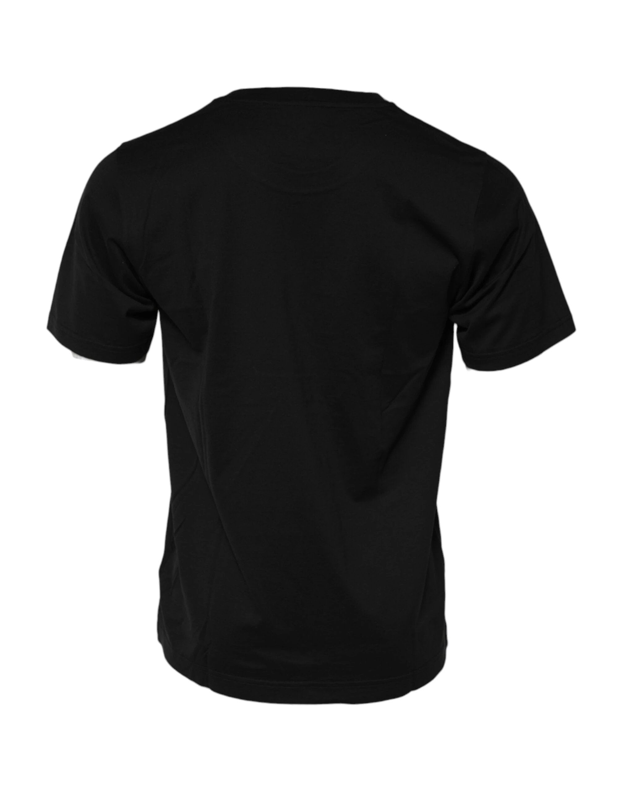 Dolce & Gabbana Black DG Royals Cotton Crew Neck T-shirt by Dolce & Gabbana