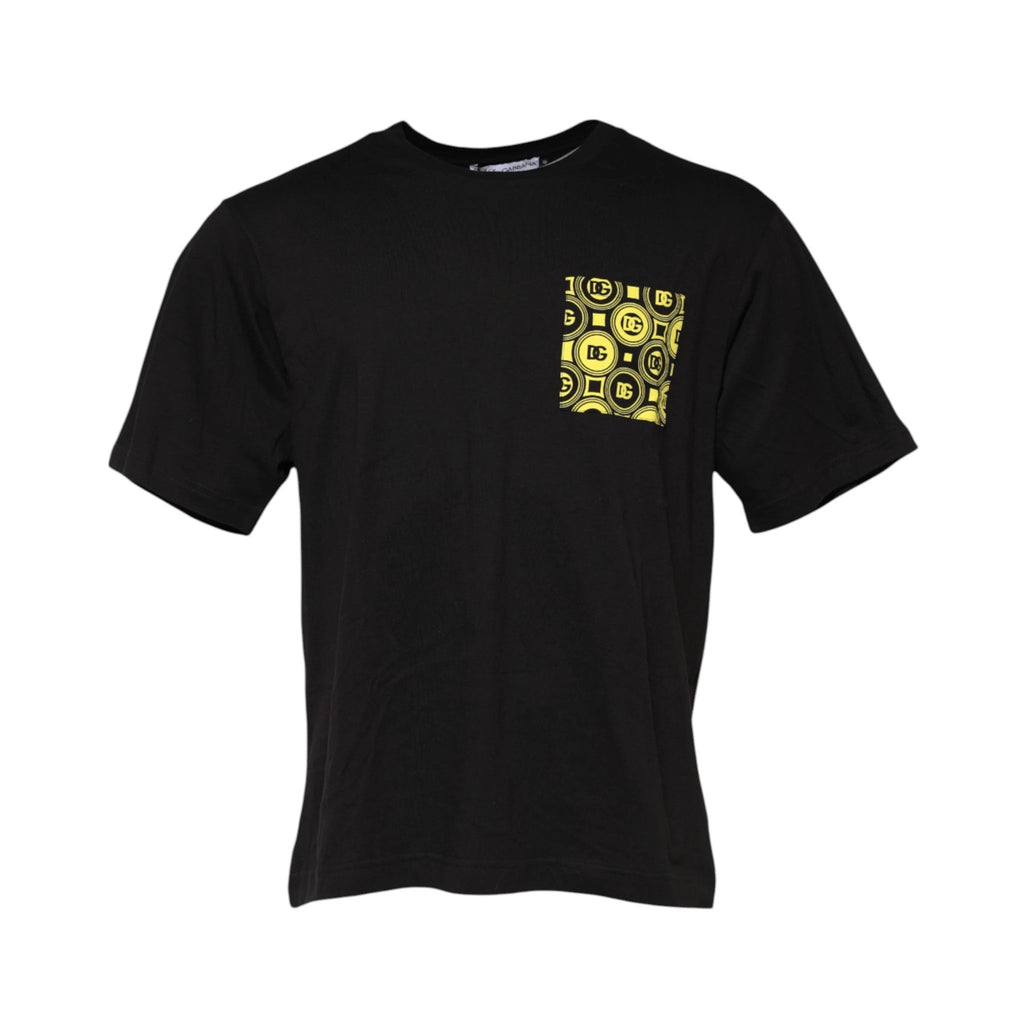 Dolce & Gabbana Black Minimalist Cotton Crew Neck T-shirt by Dolce & Gabbana