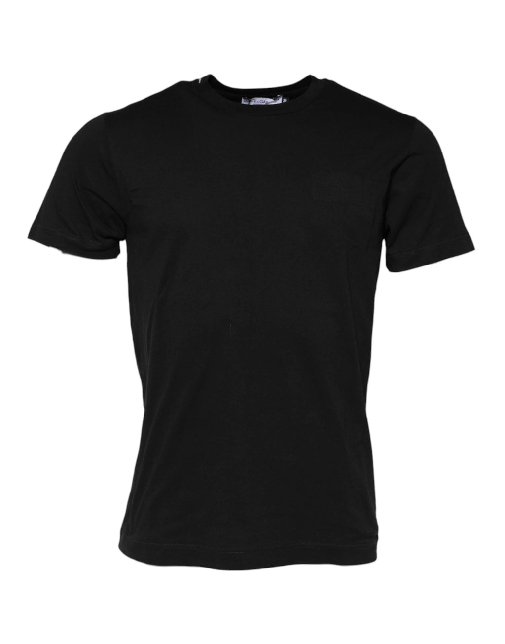 Dolce & Gabbana Black Cotton Crew Neck Short Sleeves T-shirt by Dolce & Gabbana