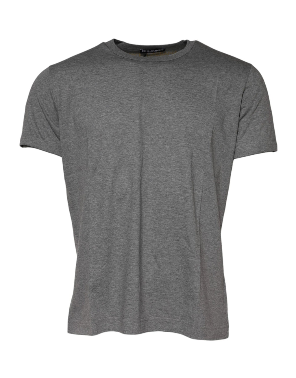Dolce & Gabbana Gray Cotton Crew Neck Short Sleeves T-shirt by Dolce & Gabbana