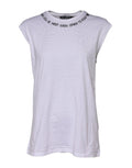 Dolce & Gabbana White Cotton Sleeveless Printed Tank T-shirt by Dolce & Gabbana