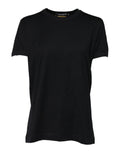 Dolce & Gabbana Black Cotton DG Print Short Sleeve Top T-shirt