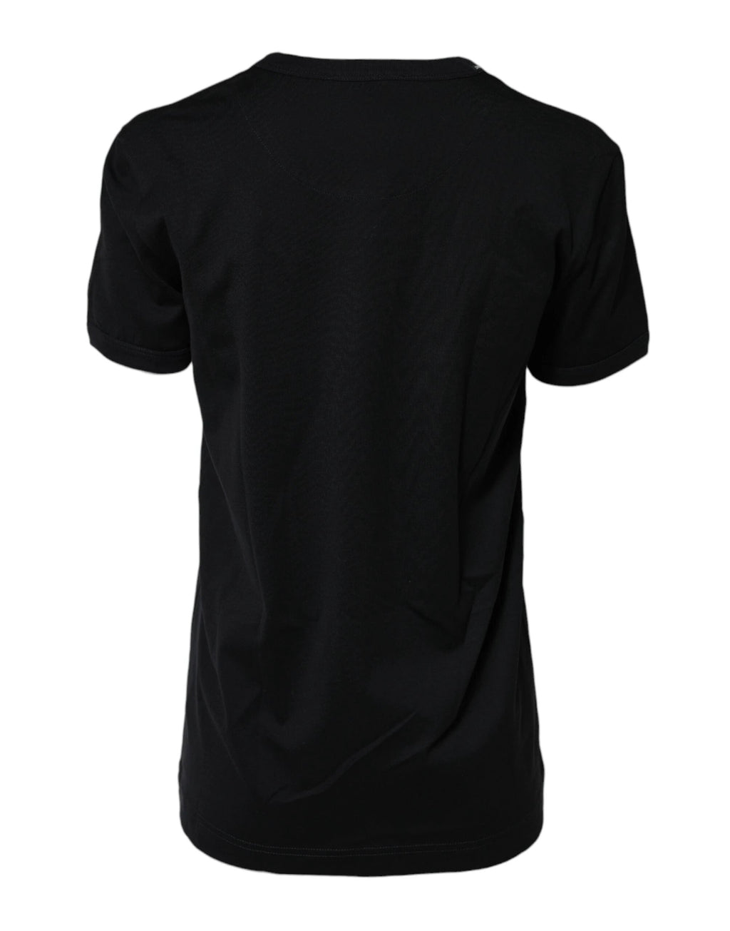 Dolce & Gabbana Black Cotton DG Print Short Sleeve Top T-shirt by Dolce & Gabbana