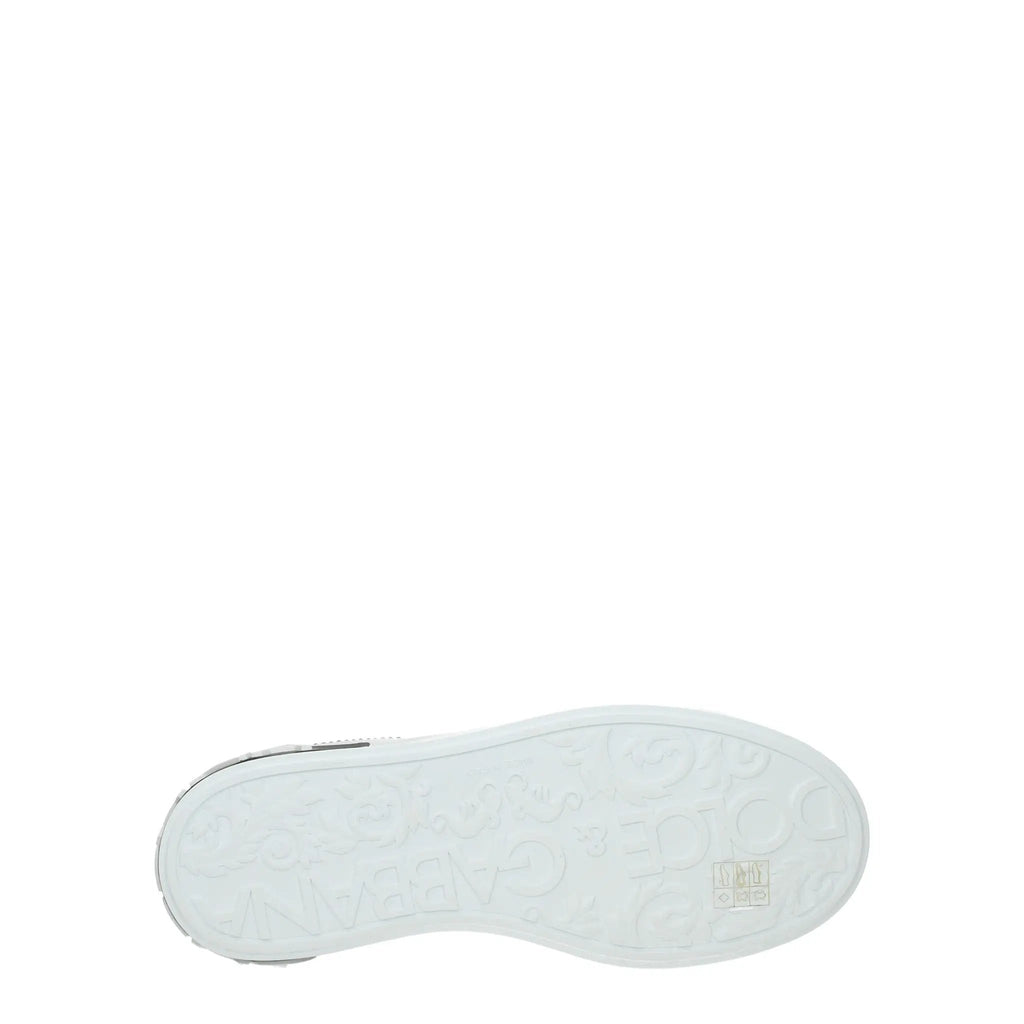 Dolce & Gabbana White Leather Low Top Sneakers