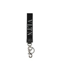 Porte-clés en tissu noir Valentino Garavani