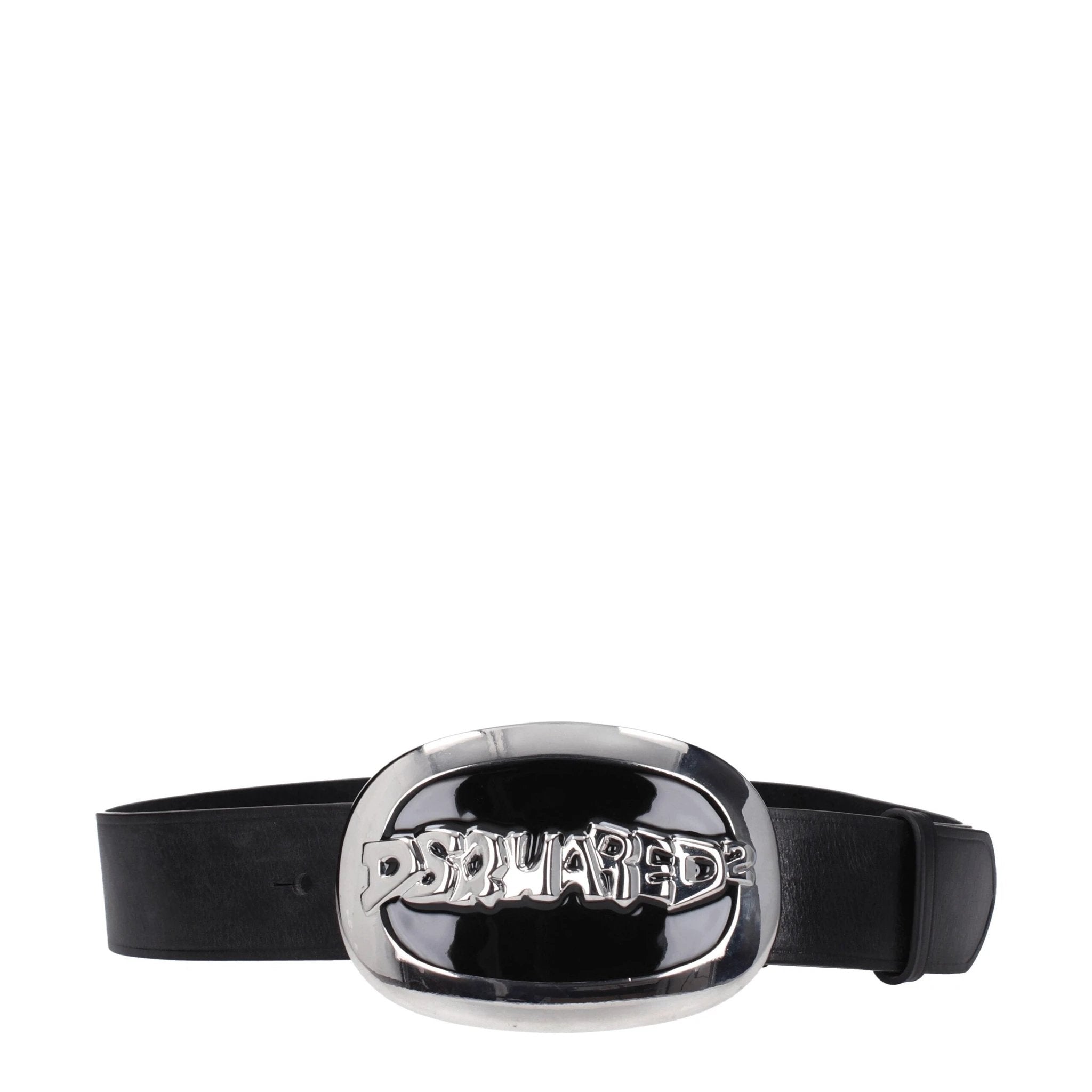 Dsquared² Black Leather Belt