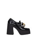 Mocassins à plateforme en cuir noir Stella McCartney