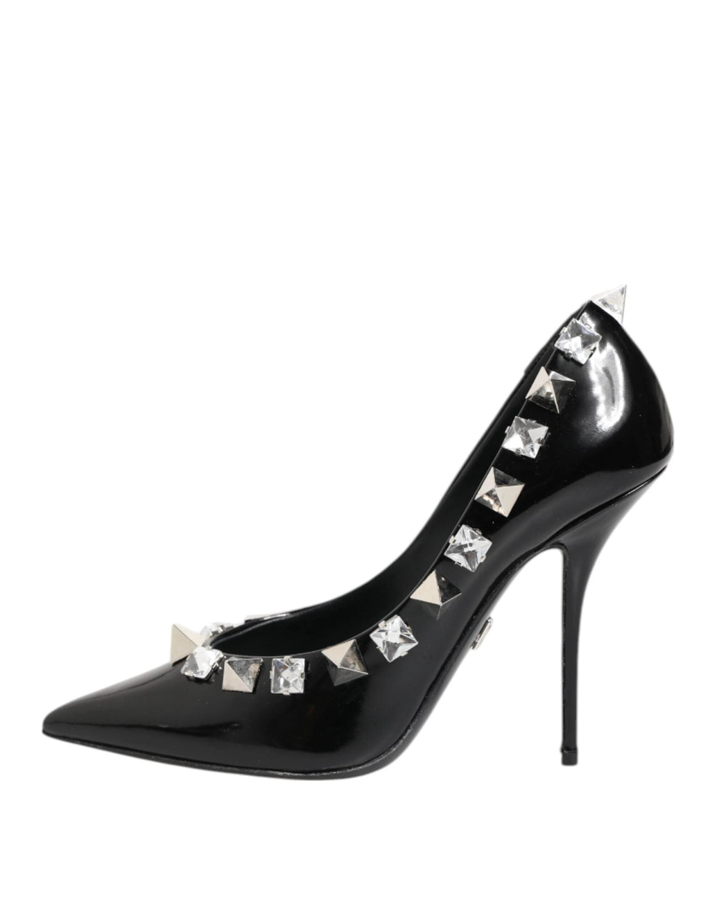 Dolce & Gabbana Black Crystals Studs Stiletto Pumps Shoes by Dolce & Gabbana