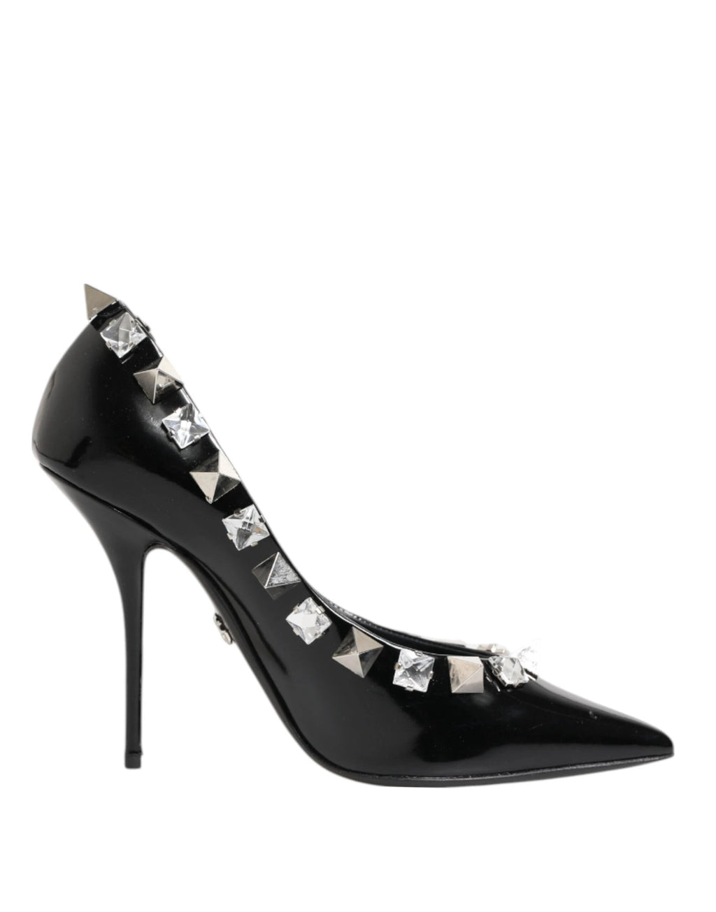 Dolce & Gabbana Black Crystals Studs Stiletto Pumps Shoes by Dolce & Gabbana