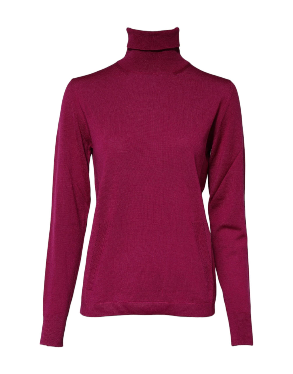 Dolce & Gabbana Fuchsia Wool Long Sleeves Turtleneck Sweater by Dolce & Gabbana