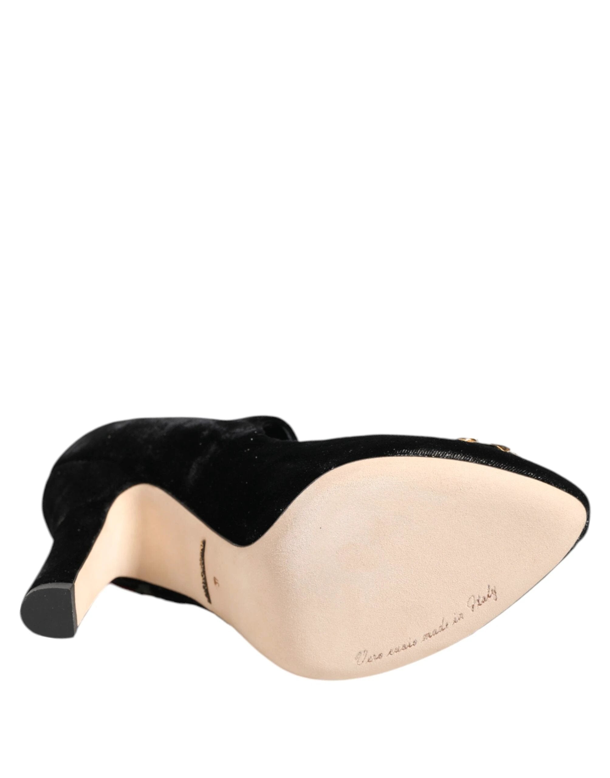 Dolce & Gabbana Black Roses Crystal Brooch Mary Jane Shoes by Dolce & Gabbana