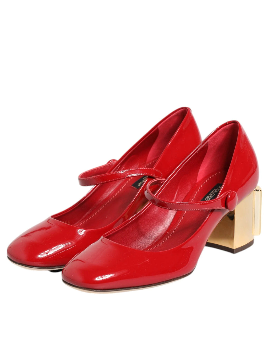 Dolce & Gabbana Red Leather DG Logo Heels Sandals Shoes by Dolce & Gabbana
