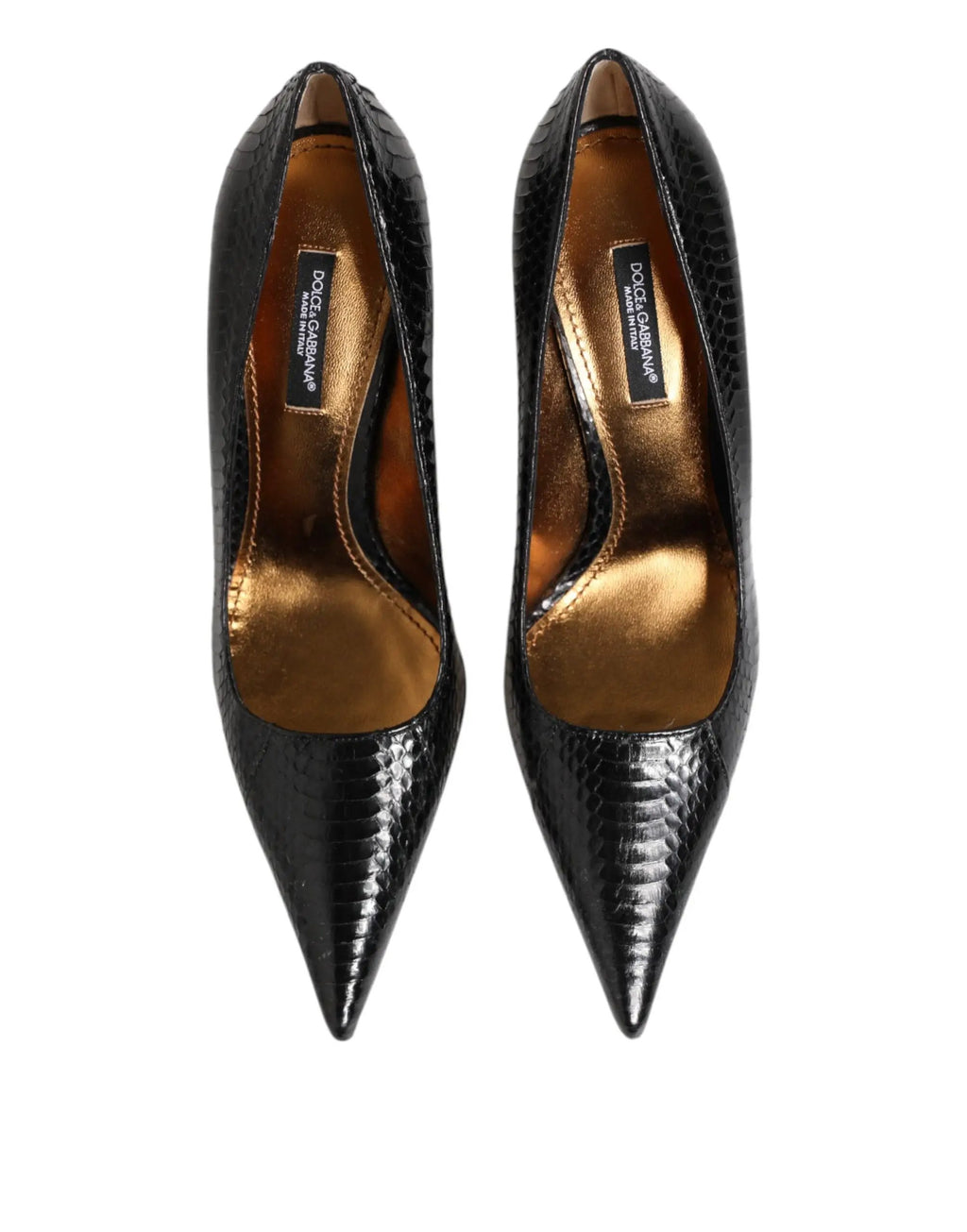 Escarpins Dolce &amp; Gabbana en cuir exotique noir à talons aiguilles