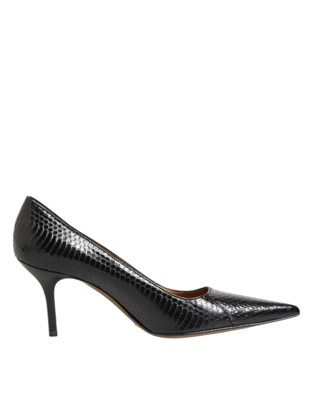 Escarpins Dolce &amp; Gabbana en cuir exotique noir à talons aiguilles