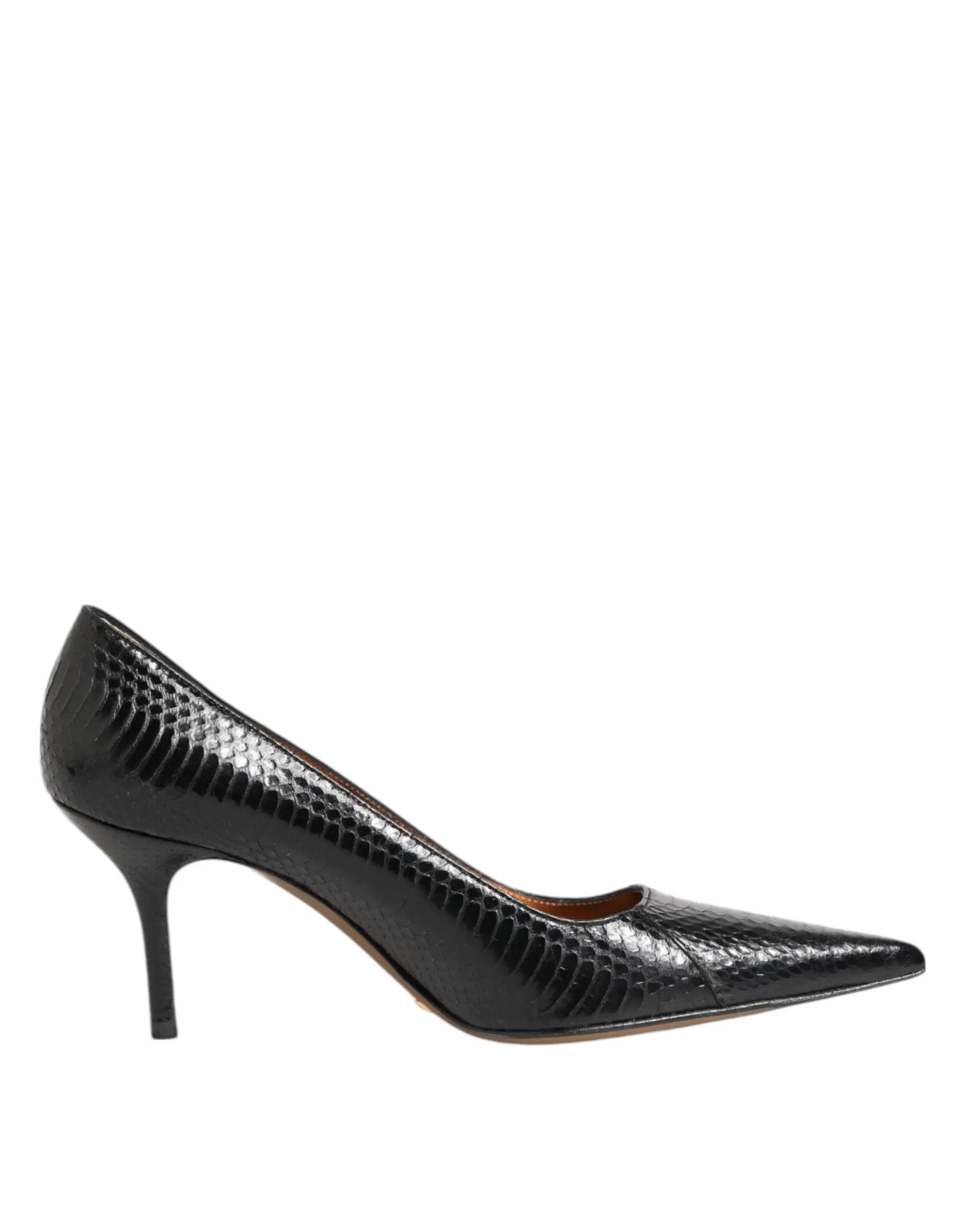 Escarpins Dolce &amp; Gabbana en cuir exotique noir à talons aiguilles