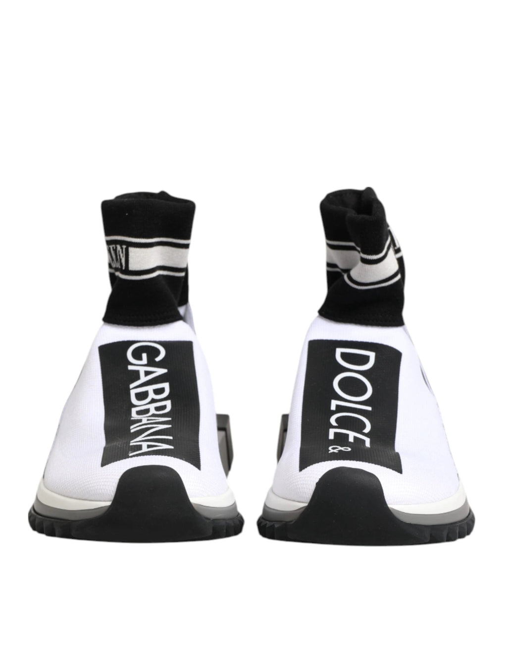 Dolce & Gabbana White Black Sorrento Socks Sneakers Shoes by Dolce & Gabbana