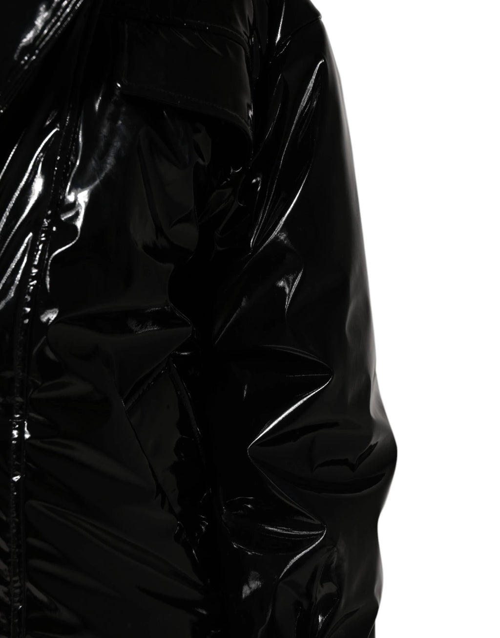 Dolce & Gabbana Black Polyester Quilted Puffer Coat Jacket by Dolce & Gabbana