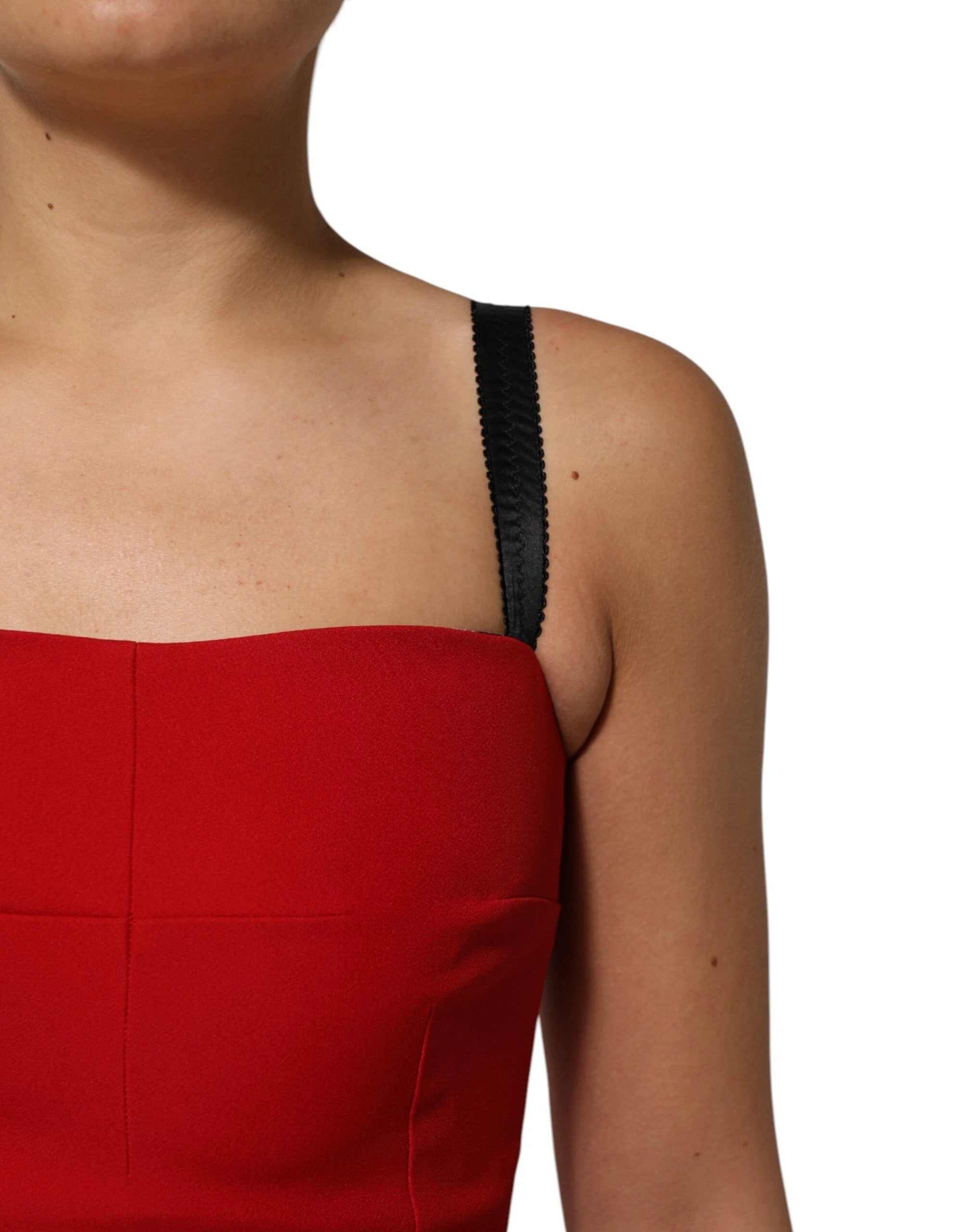 Dolce & Gabbana Red Stretch Bodycon Sheath Knee Length Dress by Dolce & Gabbana