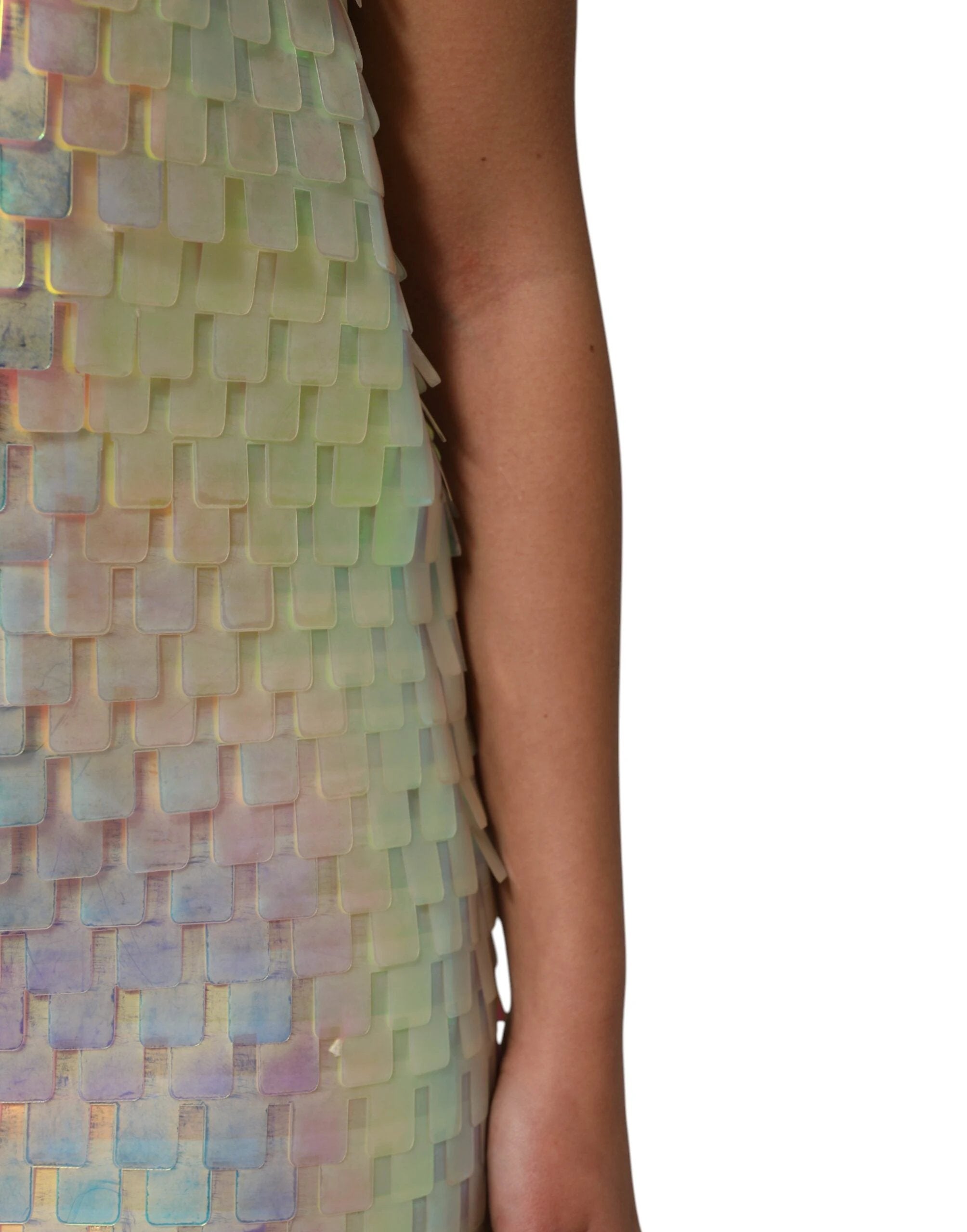 Dolce & Gabbana Multicolor Sequin Holographic Mini Dress by Dolce & Gabbana