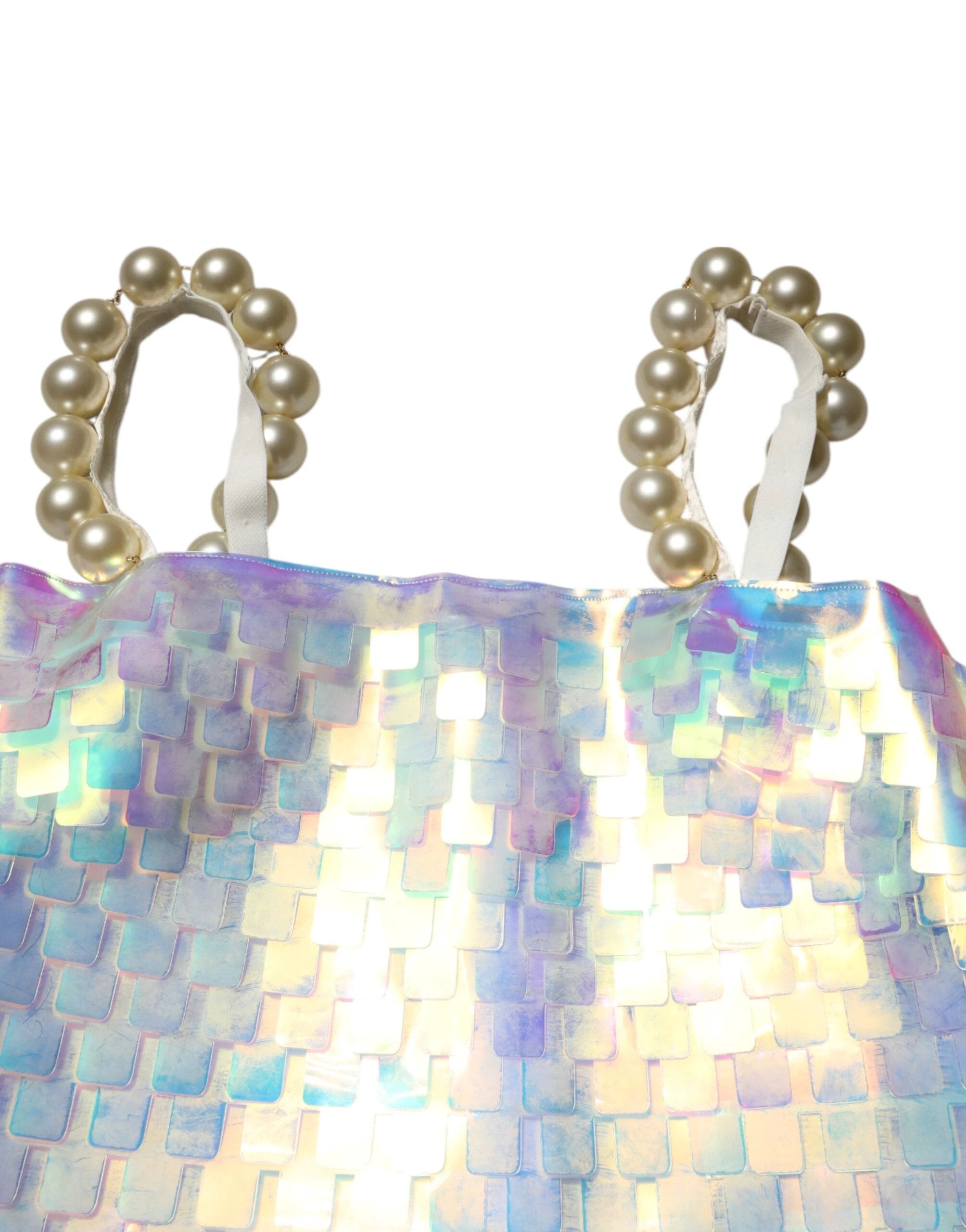 Dolce & Gabbana Multicolor Sequin Holographic Mini Dress by Dolce & Gabbana