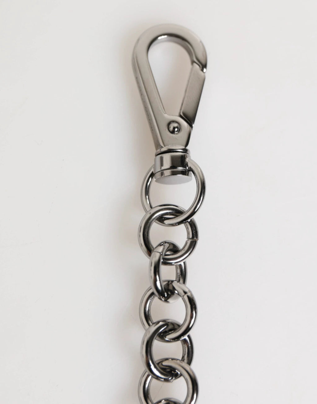 Dolce & Gabbana Black White DG Rubber Logo Silver Men Keychain Keyring by Dolce & Gabbana