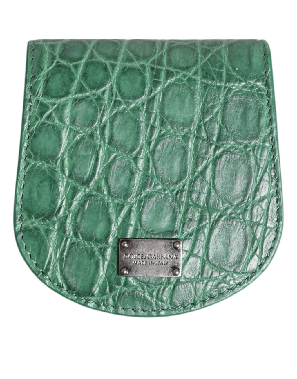 Dolce & Gabbana Green Exotic Skin Coin Condom Case Holder Pocket Wallet by Dolce & Gabbana