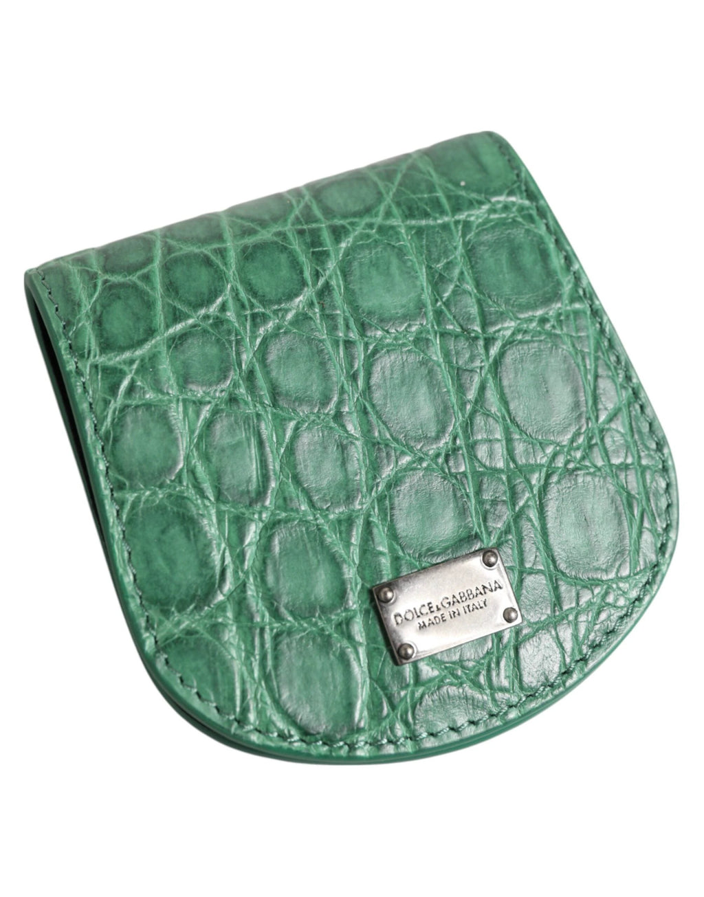Dolce & Gabbana Green Exotic Skin Coin Condom Case Holder Pocket Wallet by Dolce & Gabbana